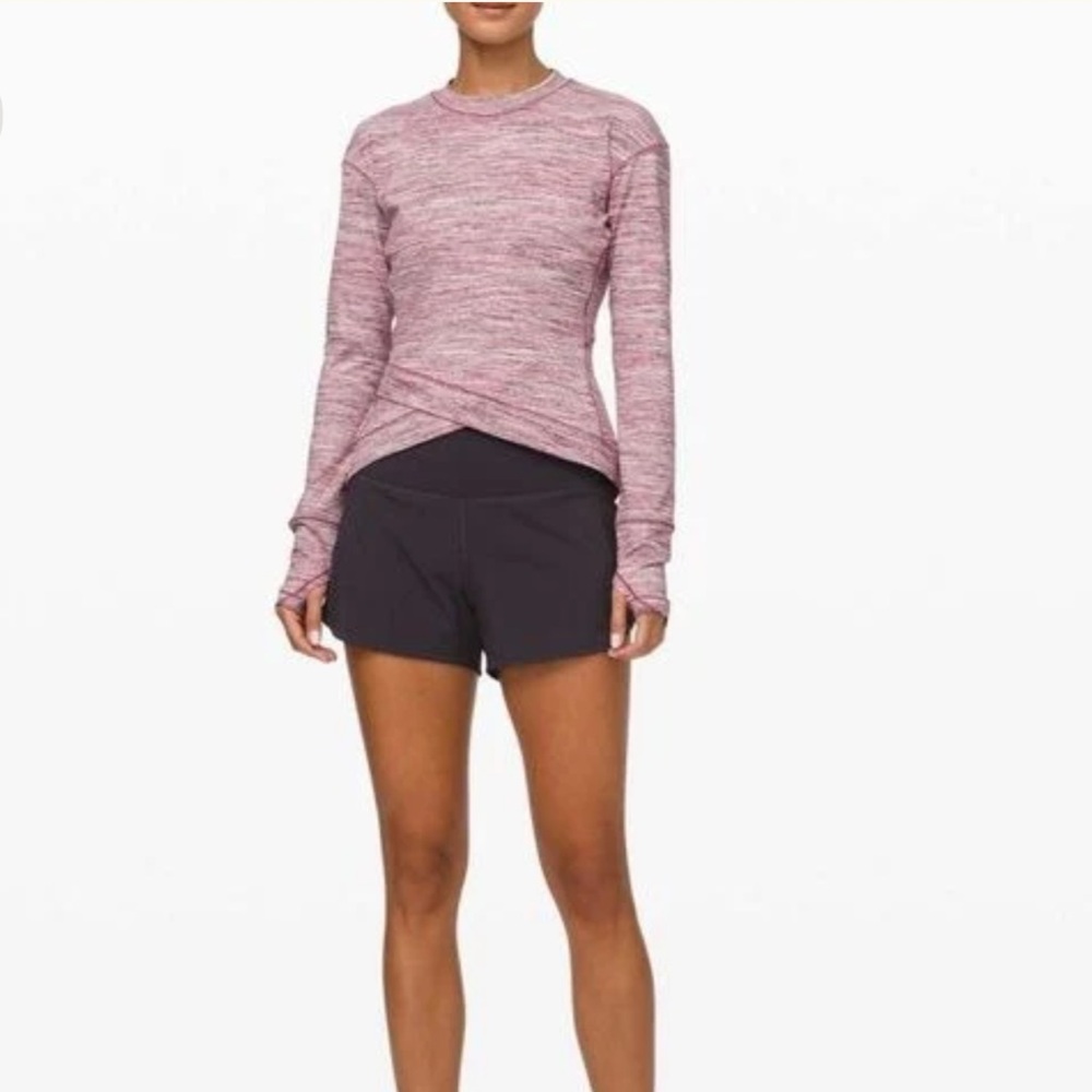 Lululemon Close to Crossing Long Sleeve Space Dye Plumful Smoky Blush Size XS